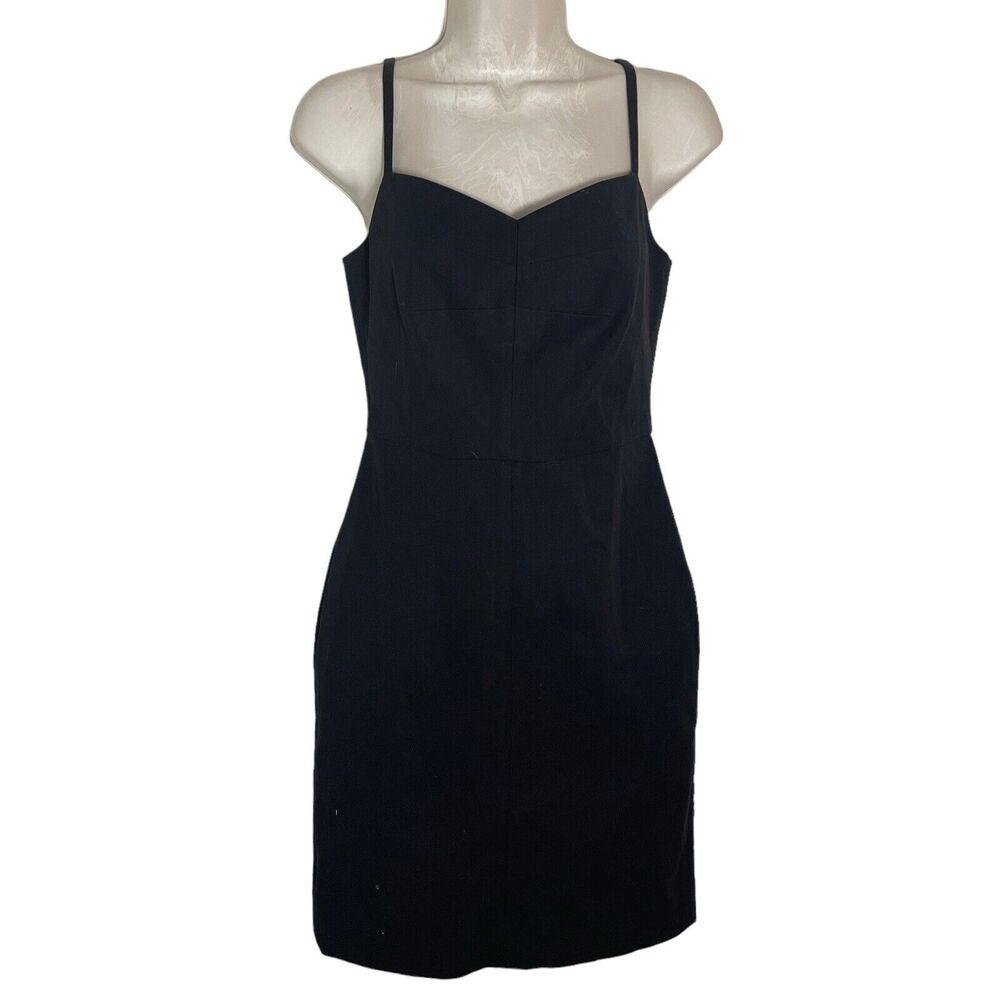 Banana Republic Women's Dress Sz 2 Black Strappy Classic‎ Sexy Layering Sheath